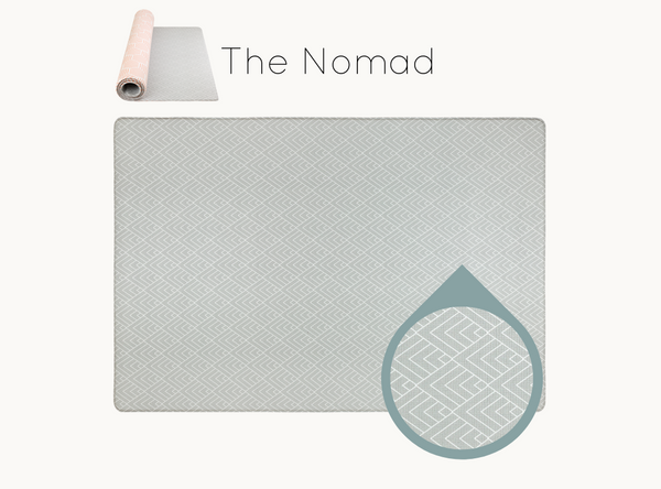 little nomad gray chevron play mat design