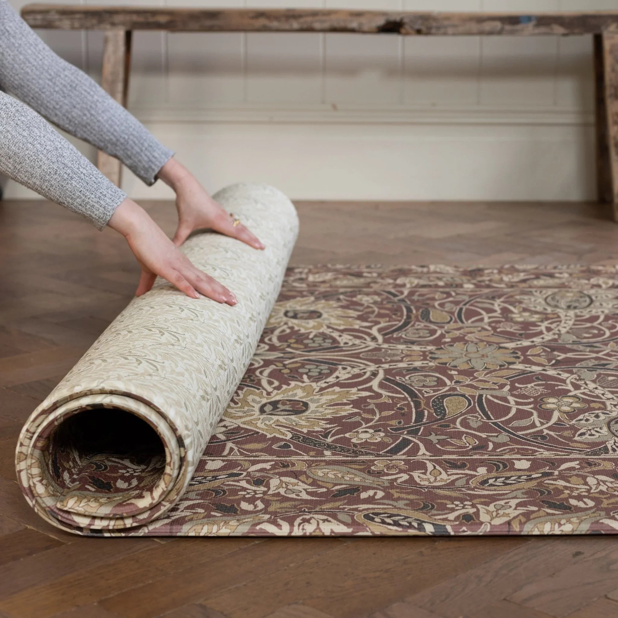 Morris & Co® The Bullerswood Playmat Madder Gold + The Willow Boughs Flax