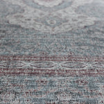 Detailed close-up of Totter & Tumble play rug surface and vintage style pattern.