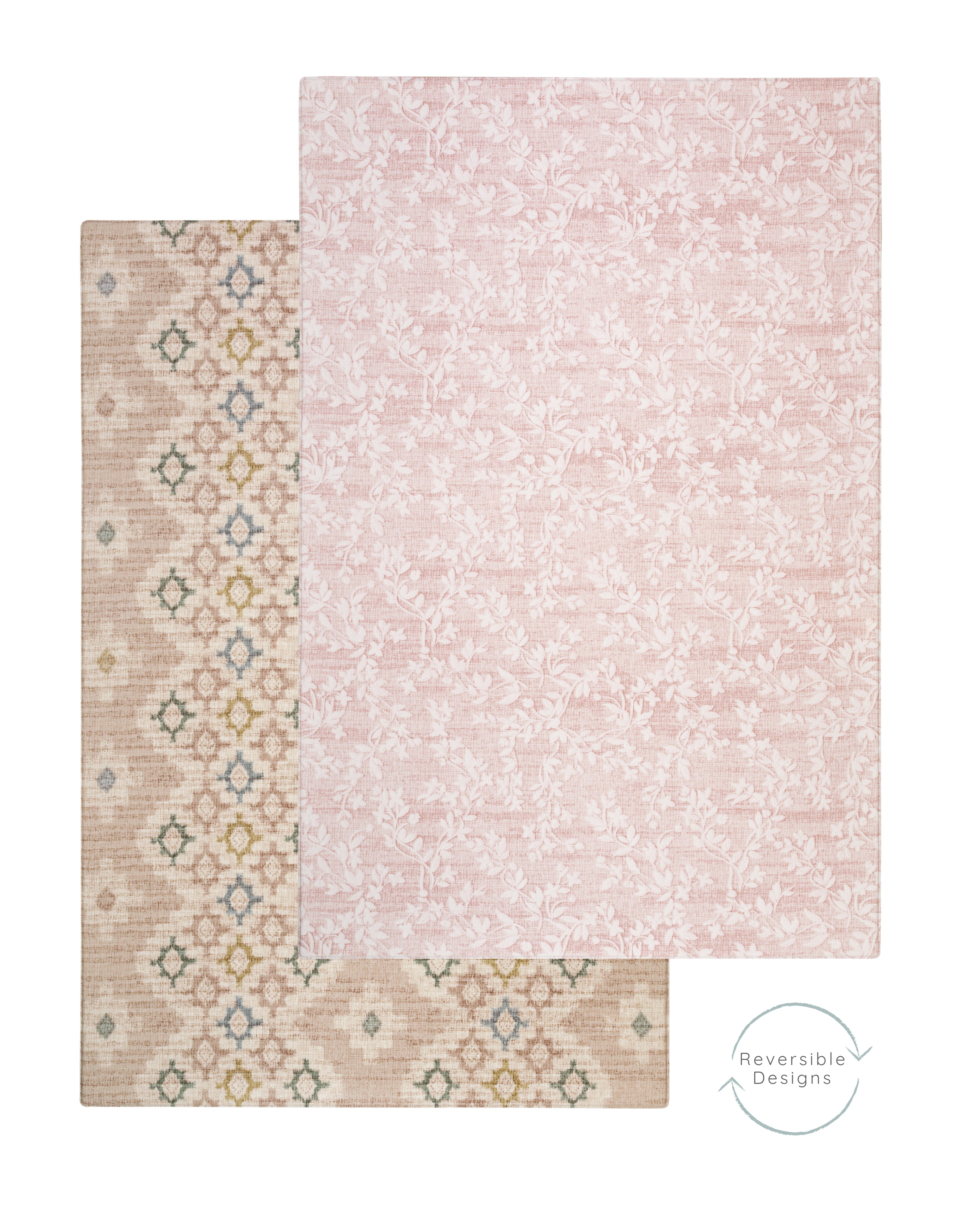 Reversible totter and tumble playmat image showing two designs