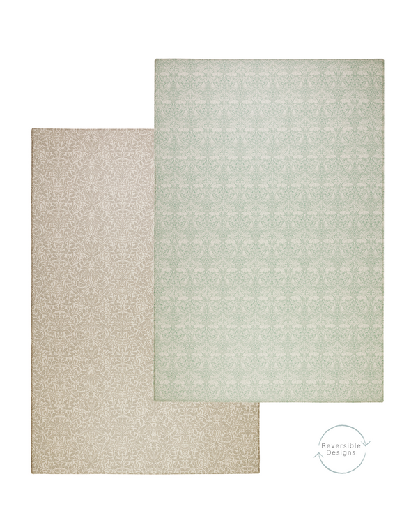 double sided area rug play mat with timeless morris and co. designs to complement your home interior