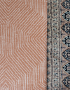 Modern kilim playmat rug with a chic terracotta design for stylish interiors