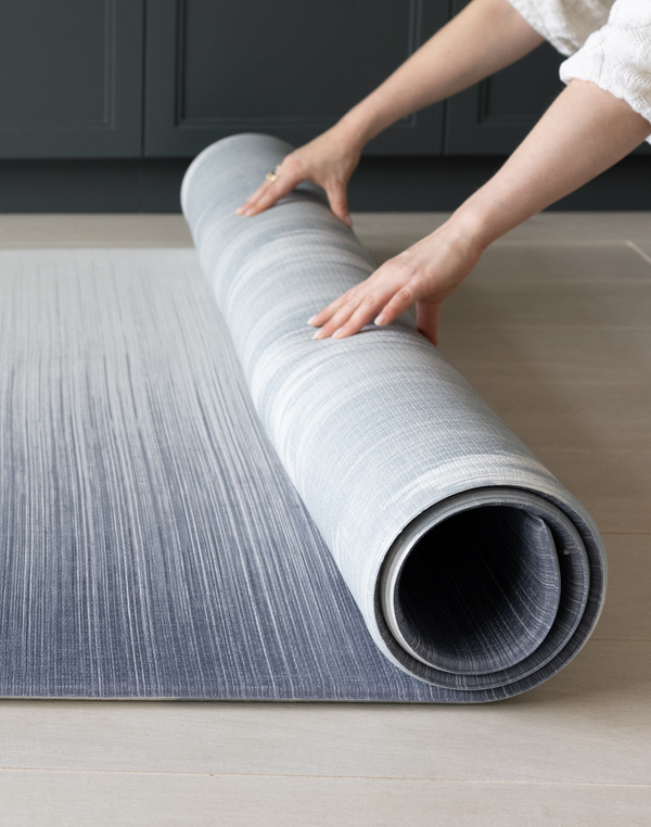 Unrolling the Kids mats in stylish designs so your family home is beautiful and practical the Kasuri with its beautiful navy blue design is a perfect pick for modern interiors