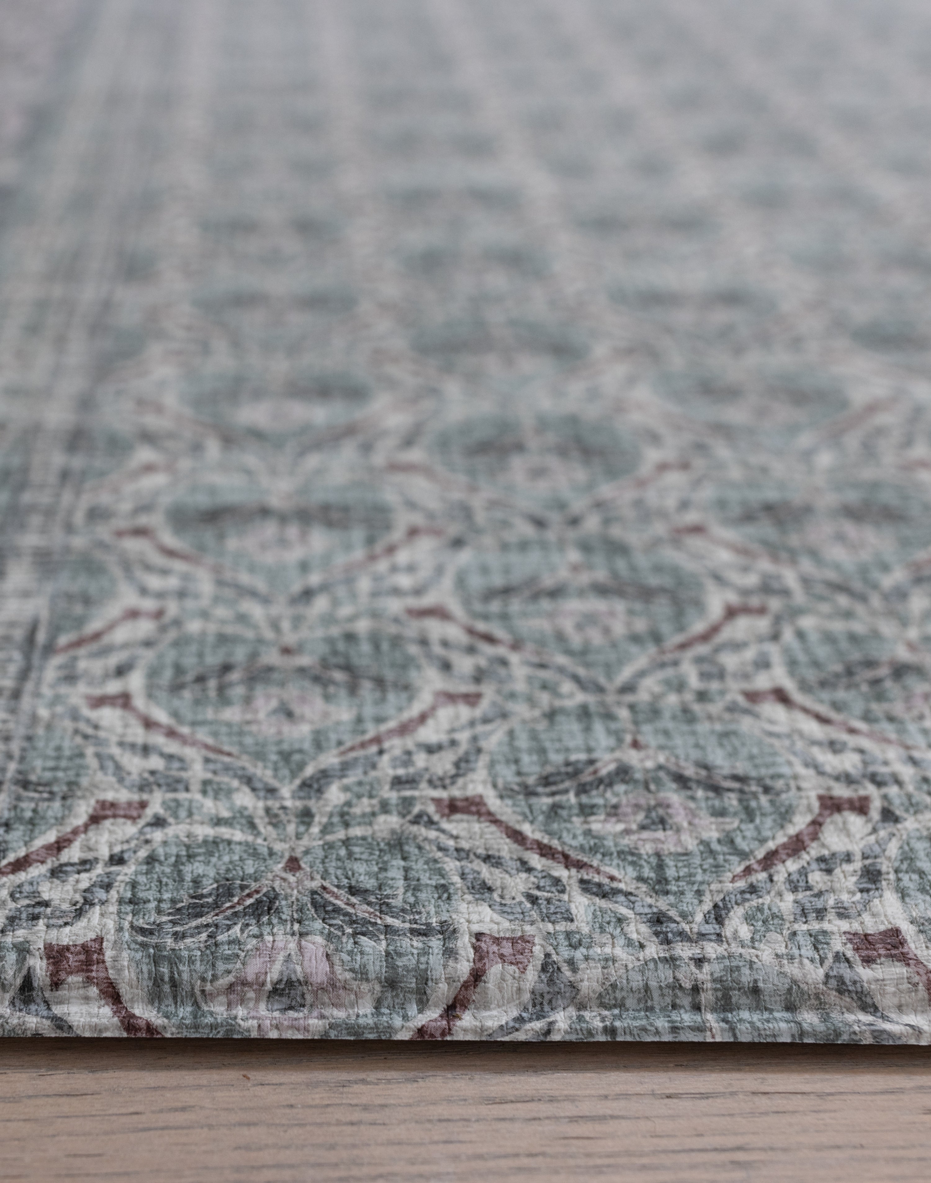 Close-up of patterned baby rug texture for modern interiors
