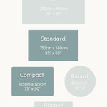 This Totter + Tumble play mat comes in the Standard and Compact sizes