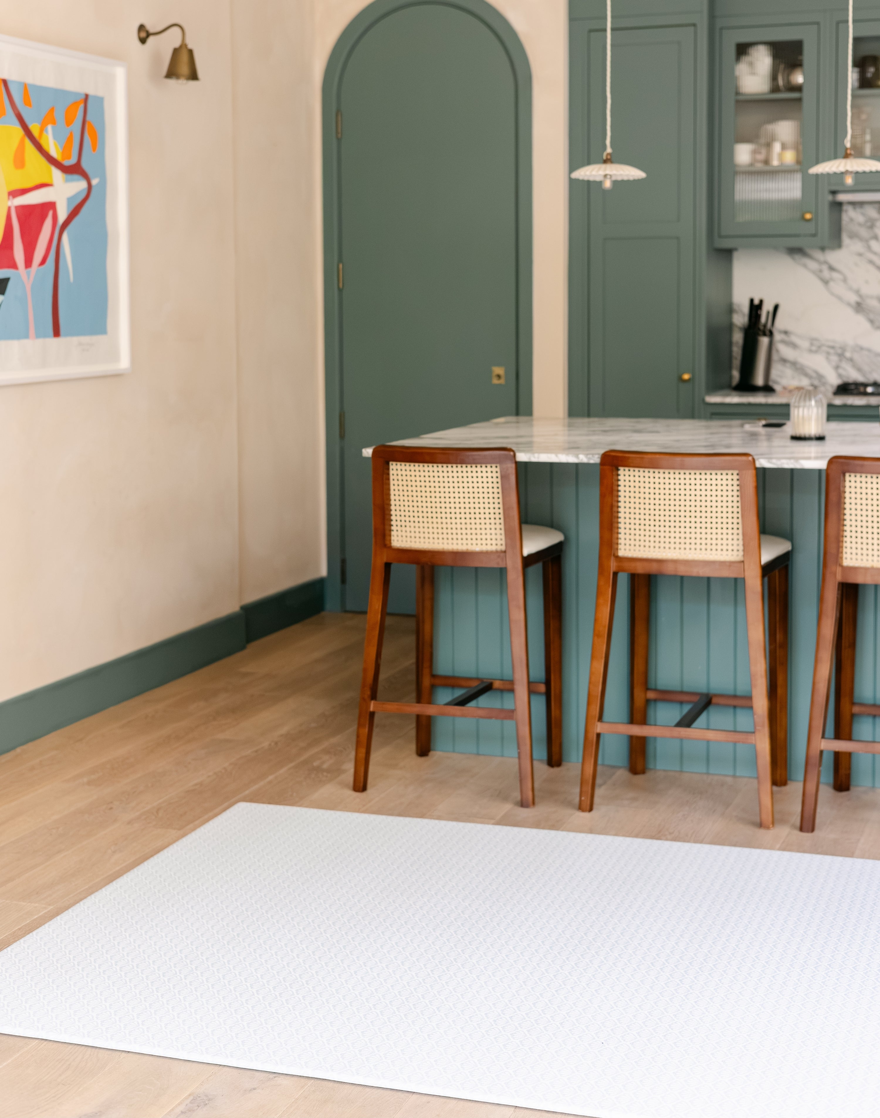 The Beachcomber play mat in a kitchen | SKU: 26 BEACH/GATHER XL, 26 BEACH/GATHER STD, 26 BEACH/GATHER COMP