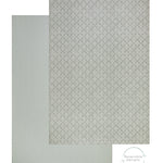 A light reversible rug-like playmat with a subtle geometric trellis pattern, shown from both its patterned top side and its textured reverse side on a white background. | SKU: 26 BEACH/GATHER XL, 26 BEACH/GATHER STD, 26 BEACH/GATHER COMP