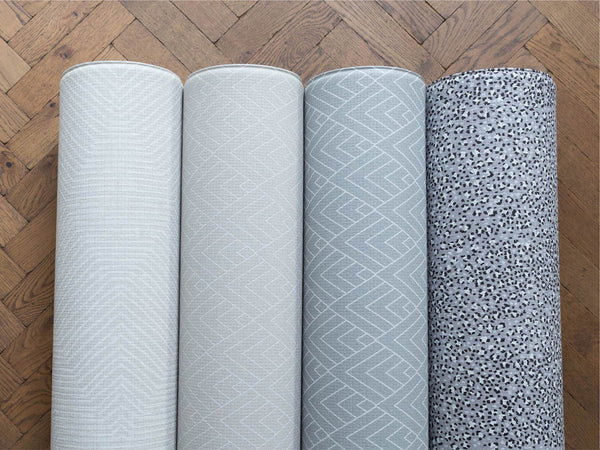 the grey collection of totter + tumble playmats