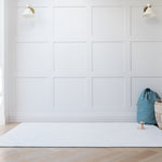 close up of totter and tumblThe Thinker lightest of the cool grey play mat botanical pattern. Modern contemporary minimal pattern luxury play mats